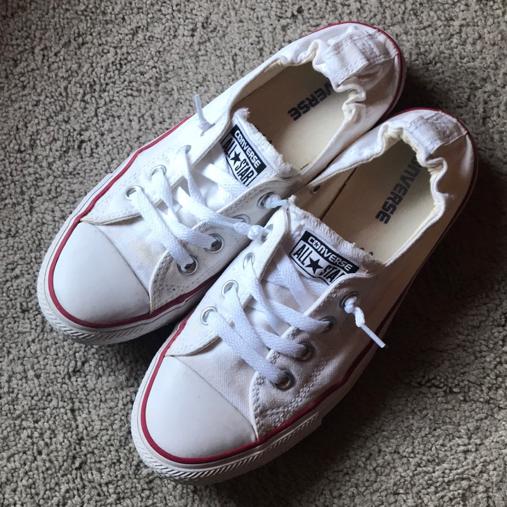 White slip-on converse, sz 8.5